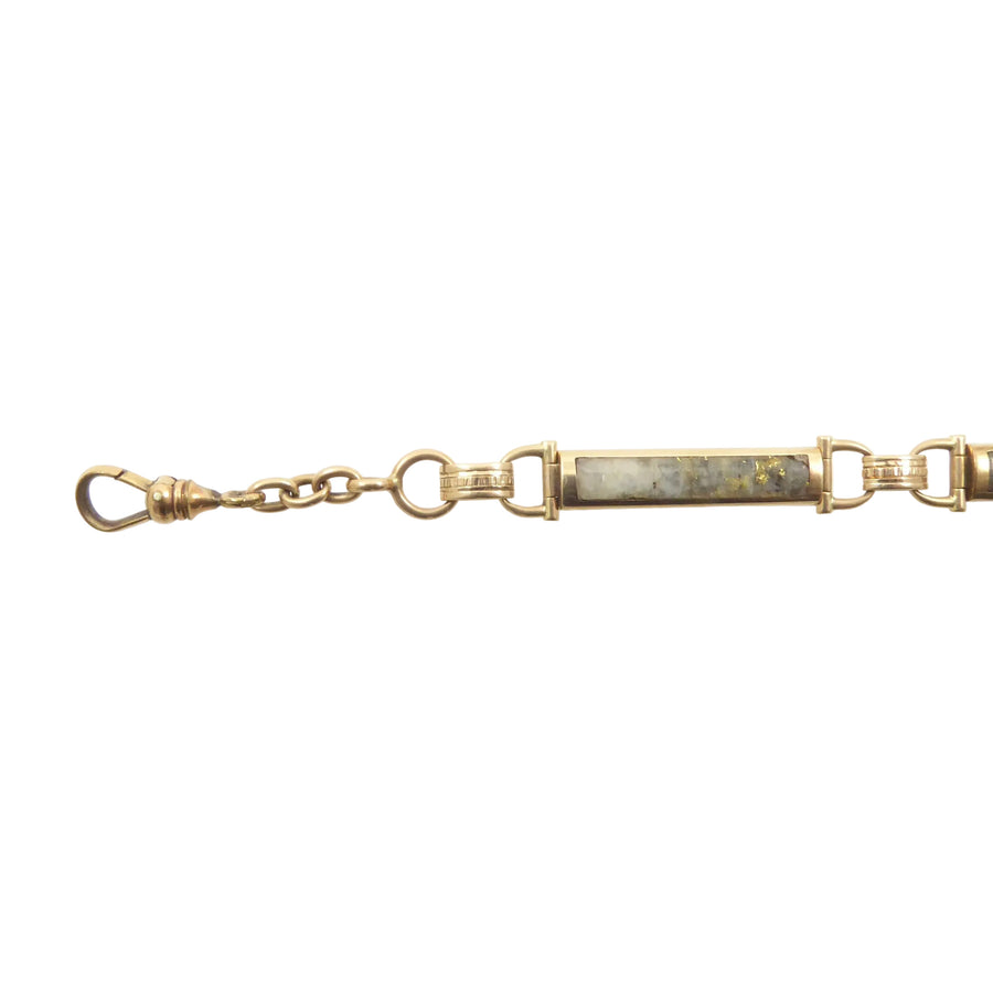 Gold-in-Quartz Watch Chain