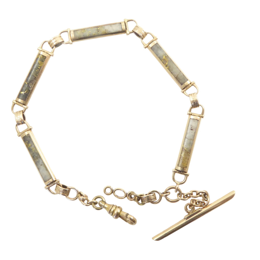 Gold-in-Quartz Watch Chain