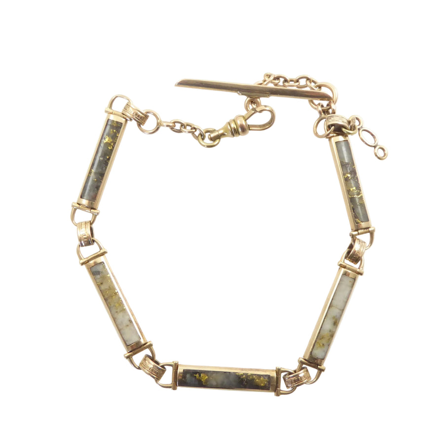 Gold-in-Quartz Watch Chain