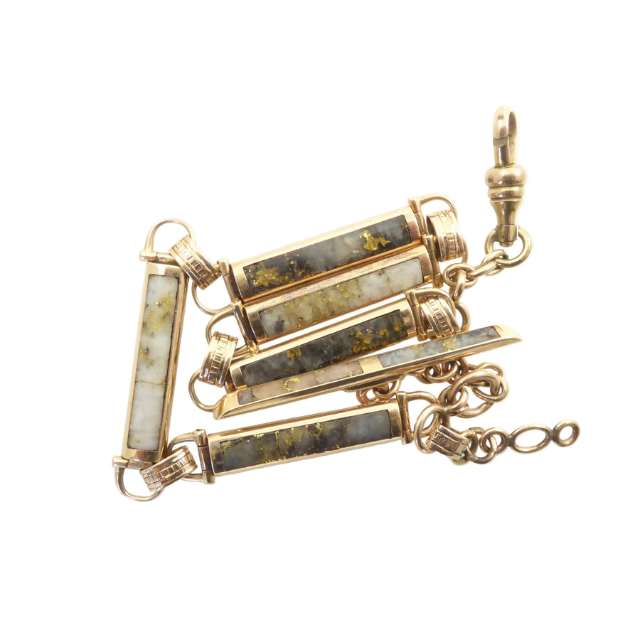 Gold-in-Quartz Watch Chain