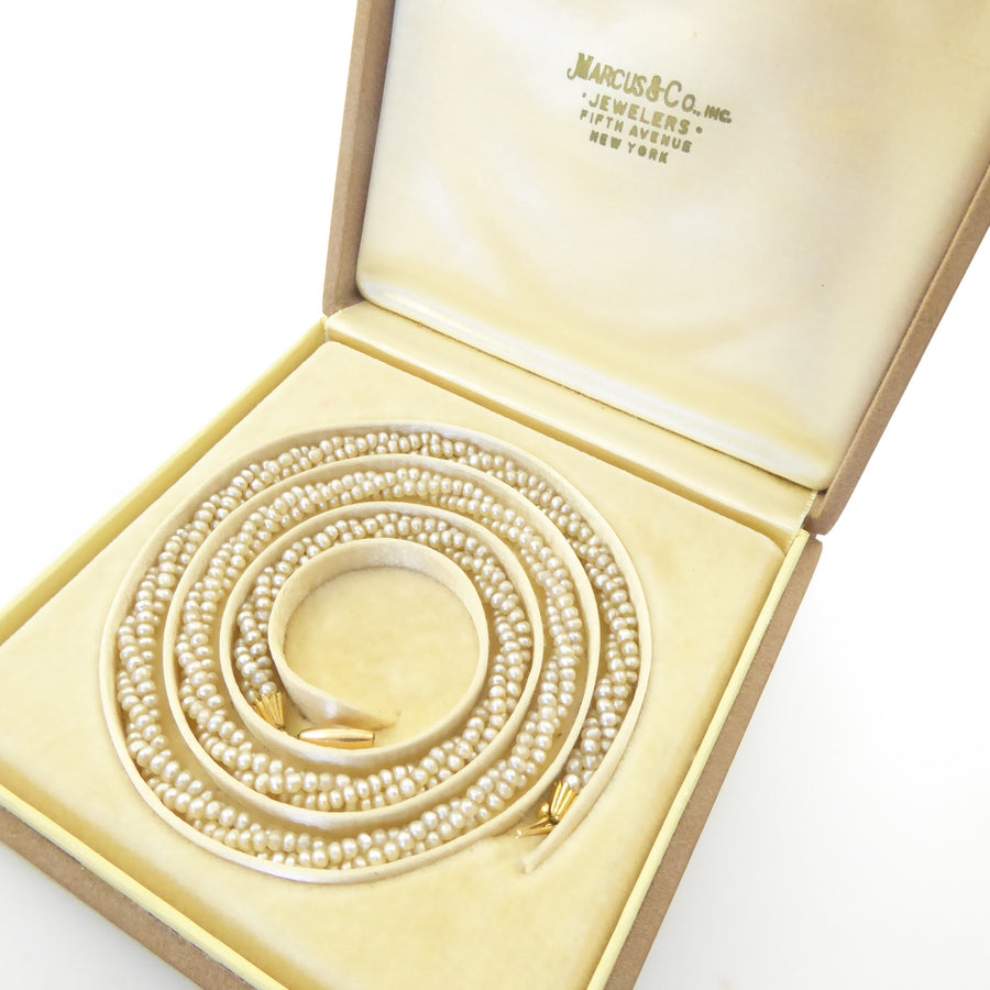 Seed Pearl Torsade Necklace by Marcus & Co.