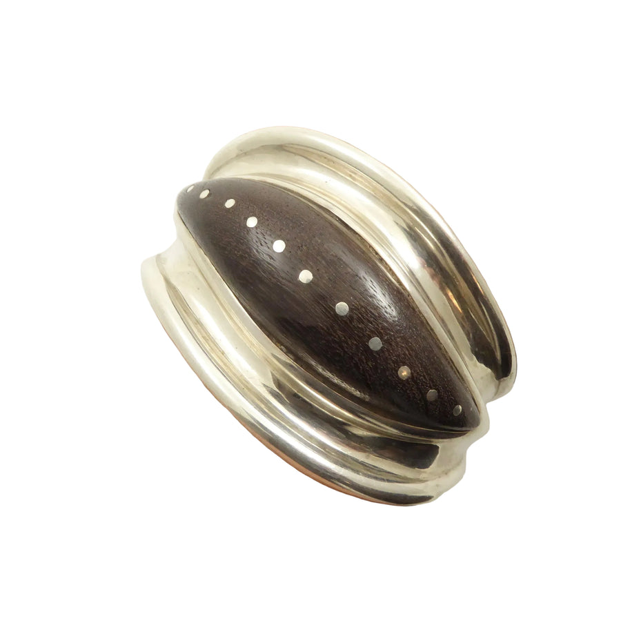 Silver and Wood Cuff by Sucesores de Spratling