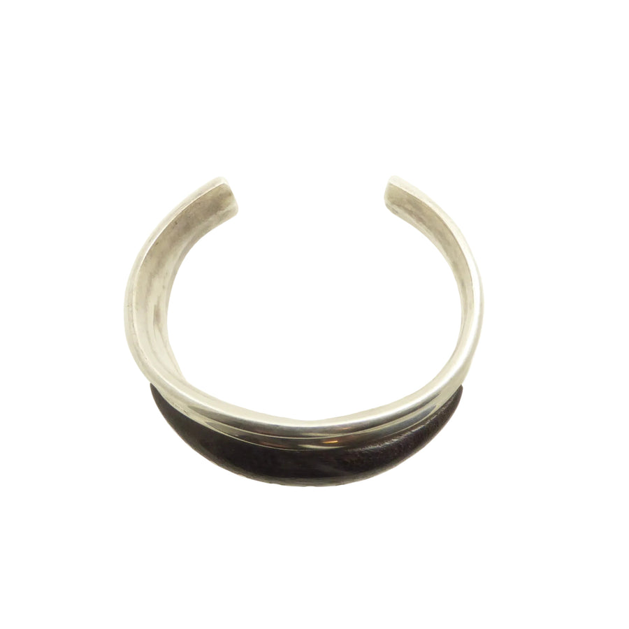 Silver and Wood Cuff by Sucesores de Spratling