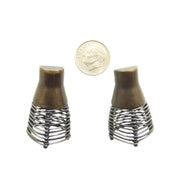 Biba Schutz Woven Silver and Bronze Earrings