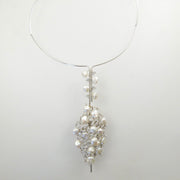 Diamond, pearl, white gold 1970's necklace