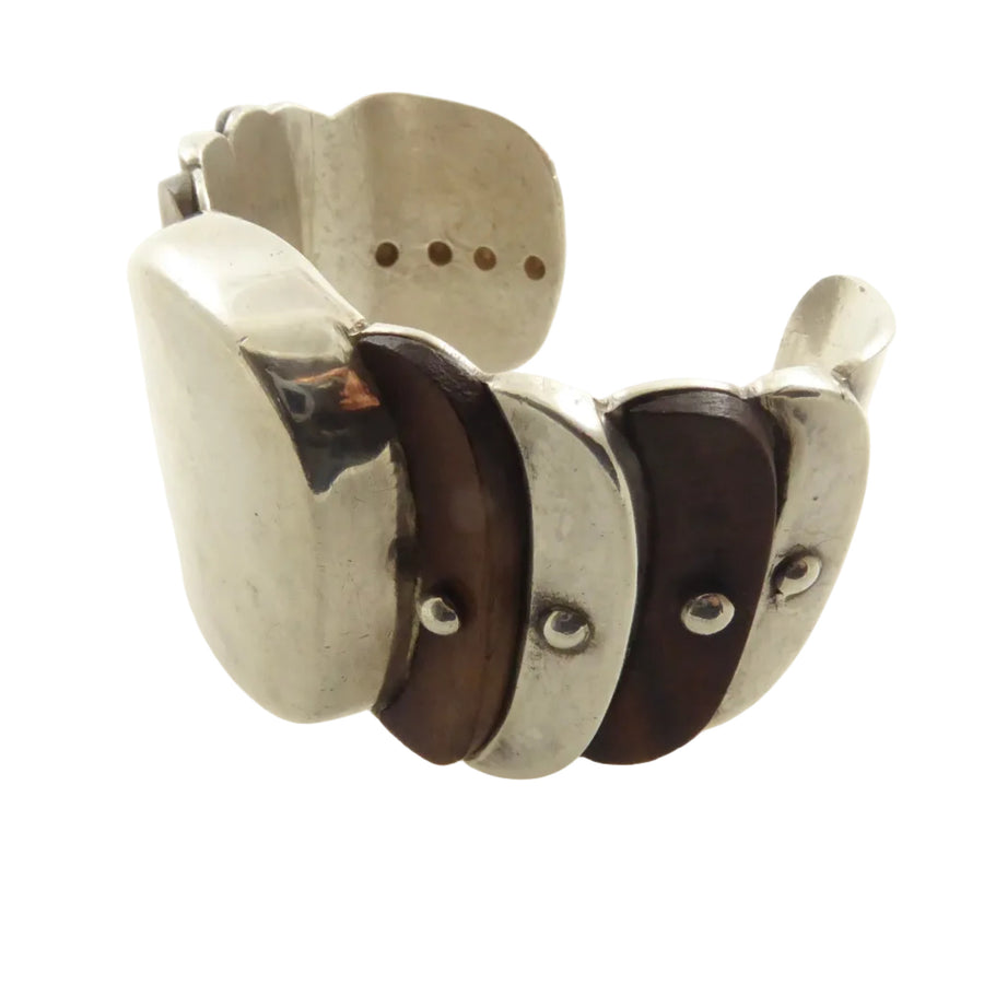 Spratling Wood and Silver Cuff