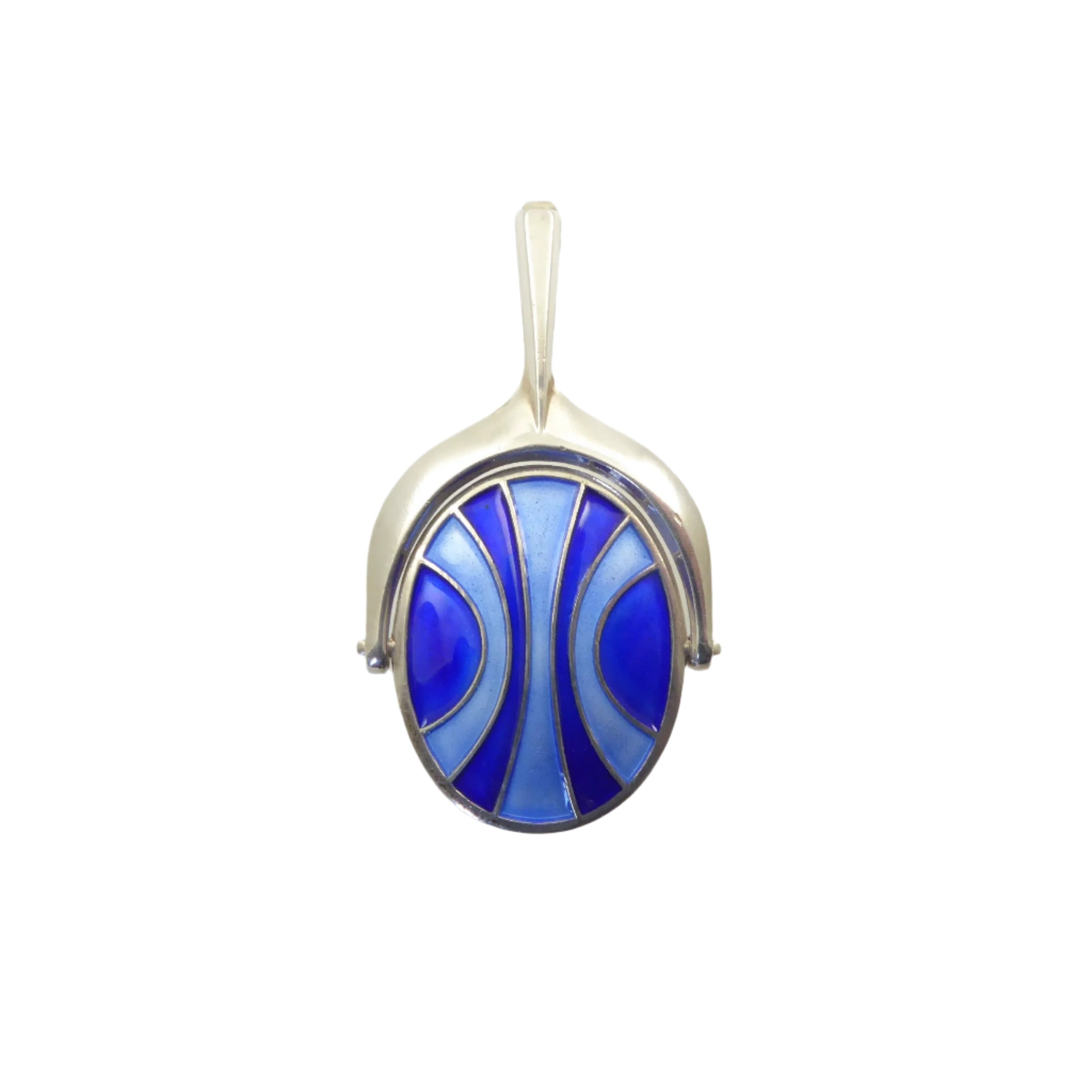 David-Andersen Modernist Blue Enamel Pendant