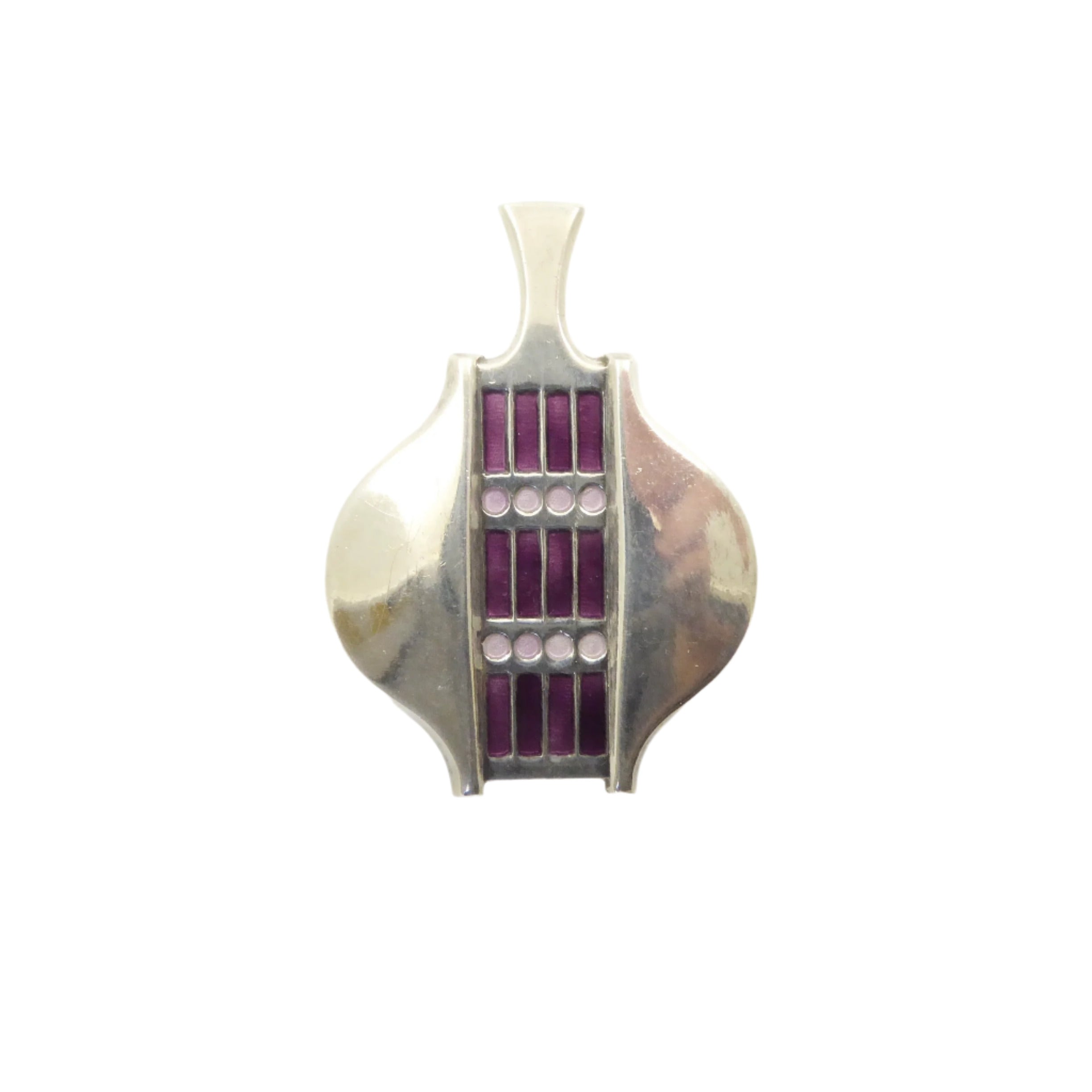 David-Andersen Modernist Purple and Silver Pendant