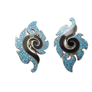 Margot de Taxco "Leaf Shell" Necklace and Earrings 5611