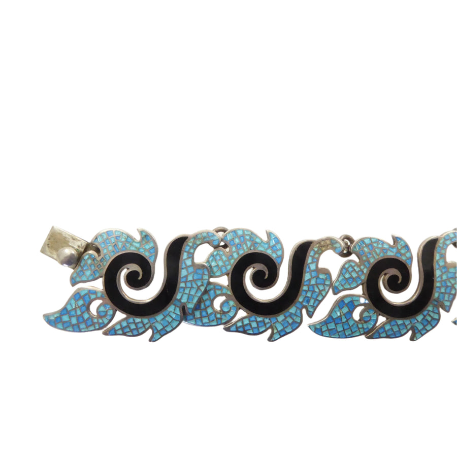 Margot de Taxco "Leaf Shell" Necklace and Earrings 5611