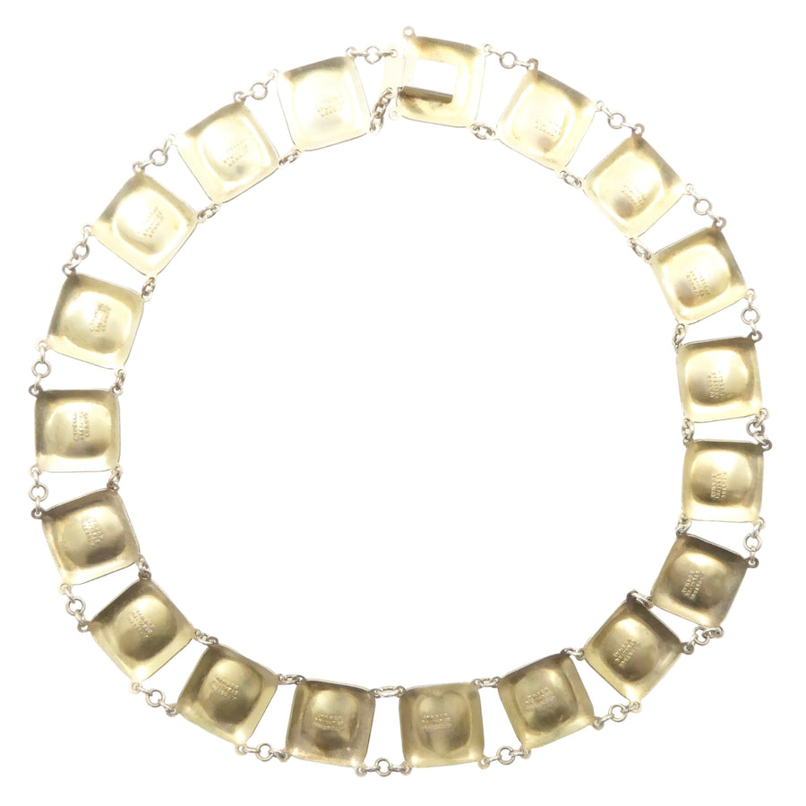 J. Tostrup White Enamel Necklace
