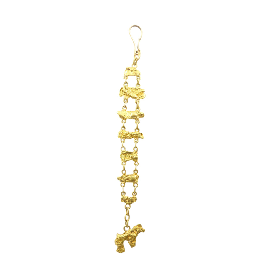 Antique Fob Pendant with Figural Gold Nugget