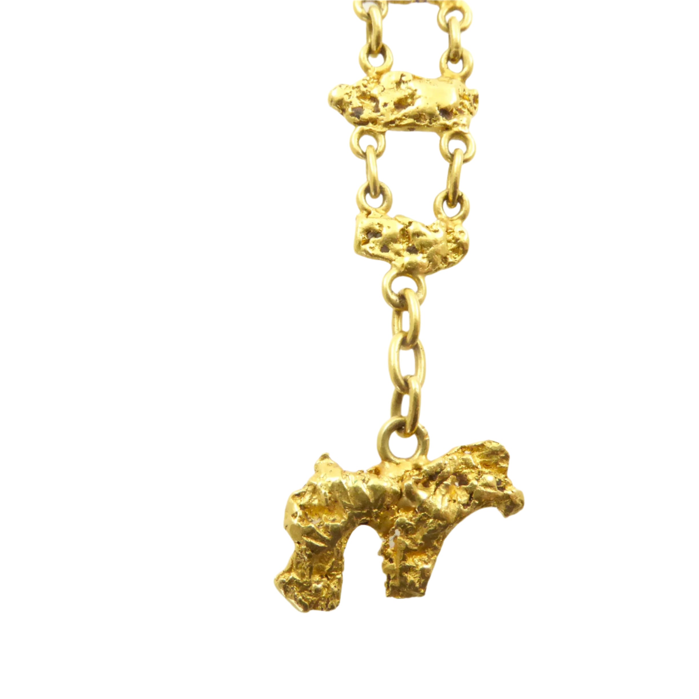 Antique Fob Pendant with Figural Gold Nugget