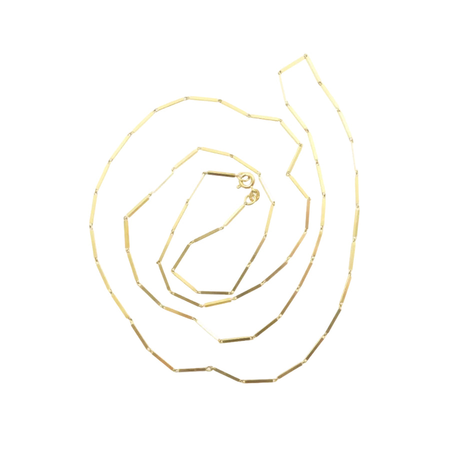 18 Karat Gold Bar Link Chain