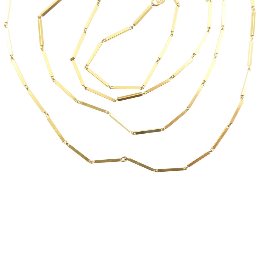 18 Karat Gold Bar Link Chain