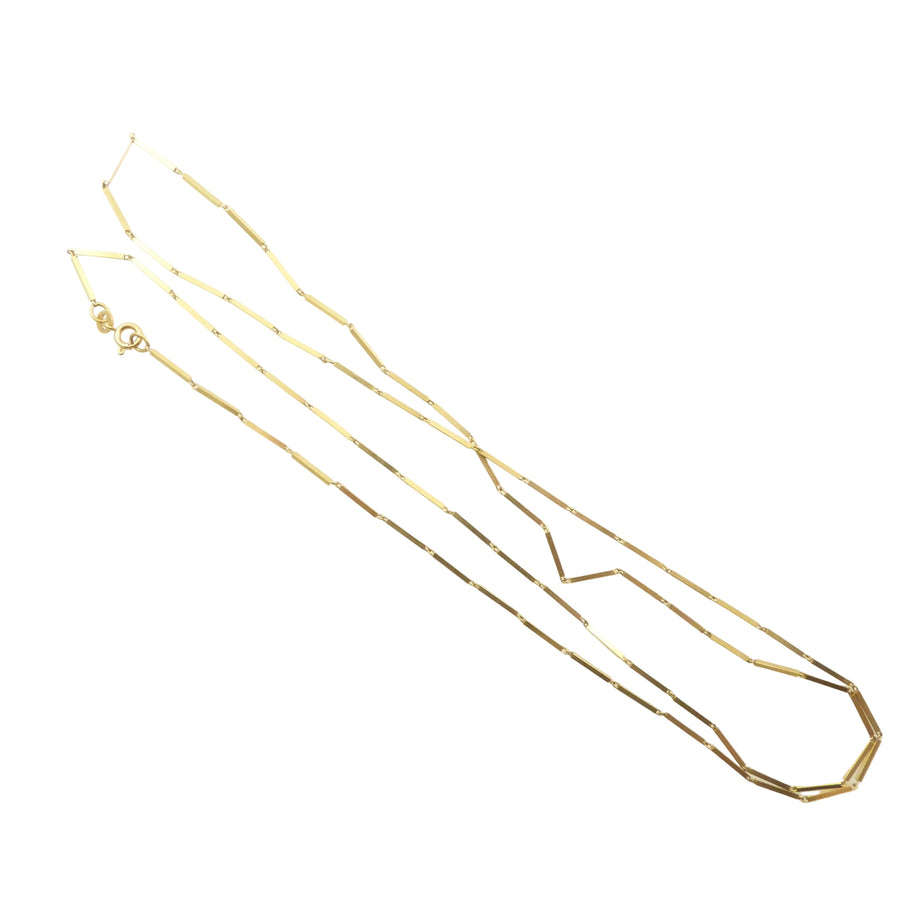 18 Karat Gold Bar Link Chain