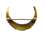 Antique Gold Nugget Crescent Moon Brooch