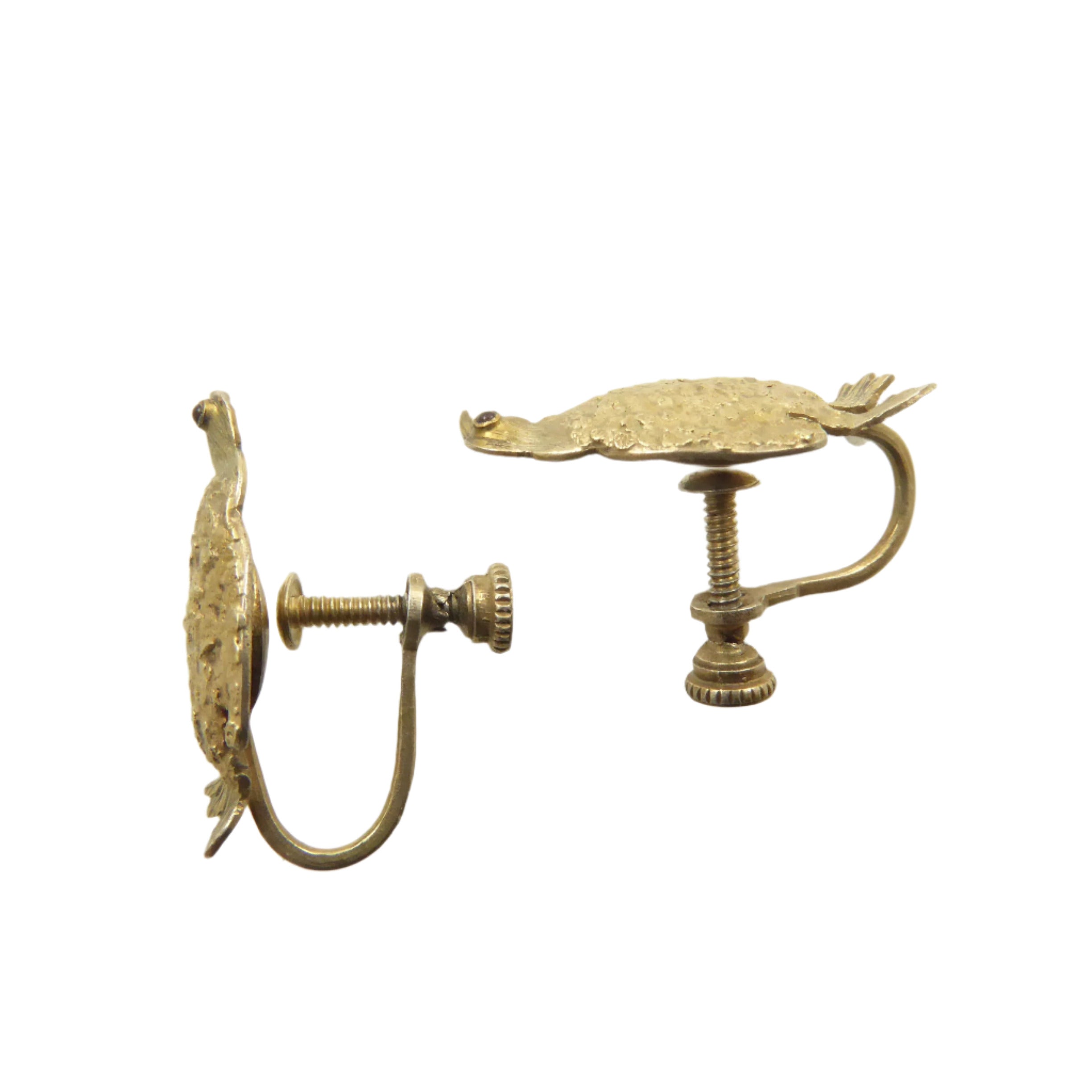 Penguin Earrings with Gold Nuggets