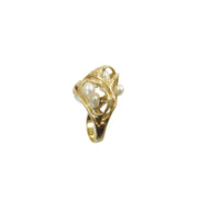 Sculptural Gold and Pearl Ring by J. Arnold Frew