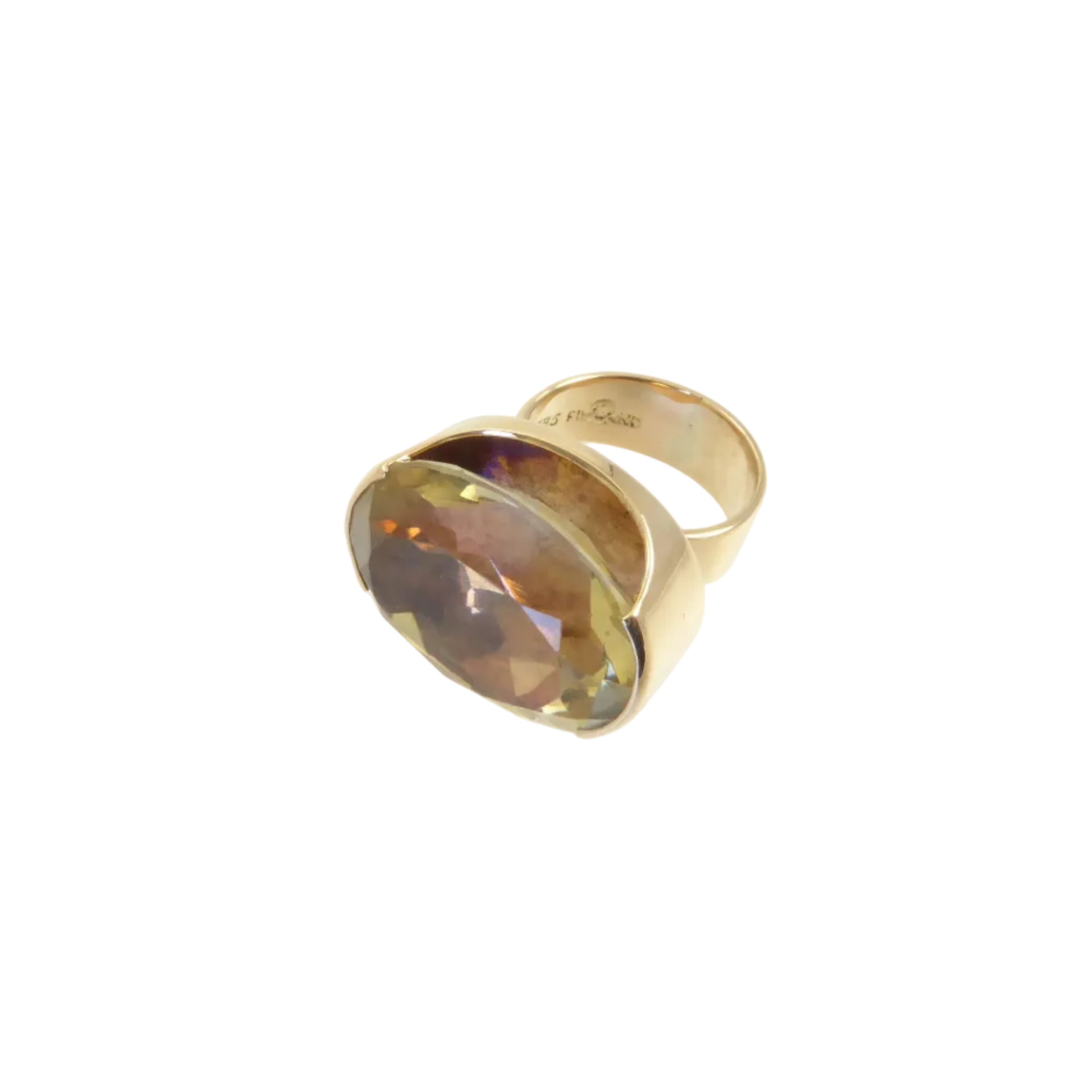 Kupittaan Kulta Gold and Citrine Ring