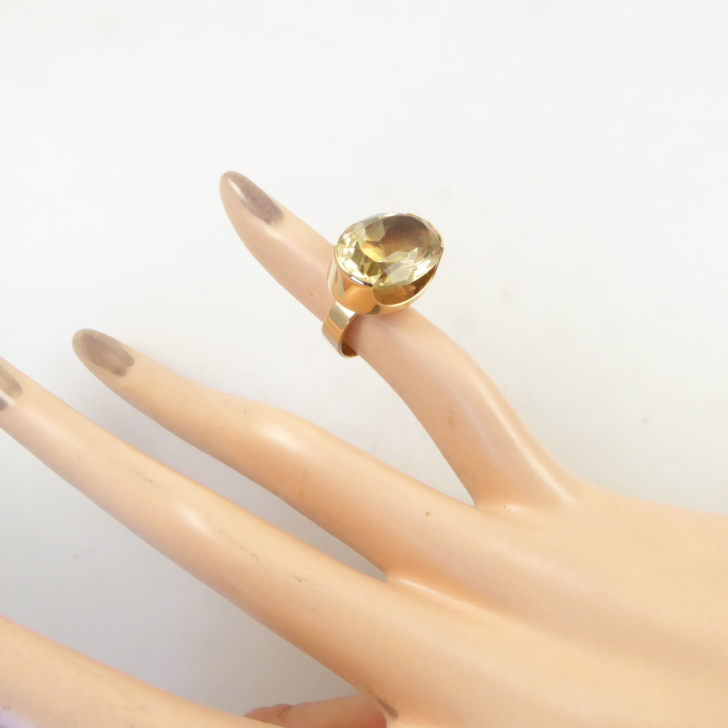 Kupittaan Kulta Gold and Citrine Ring