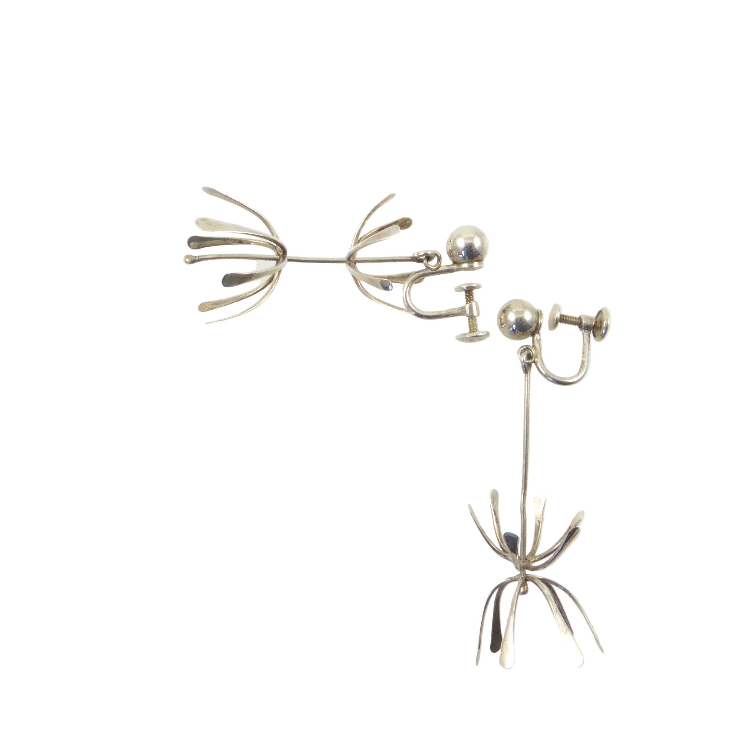 Modernist Silver Earrings