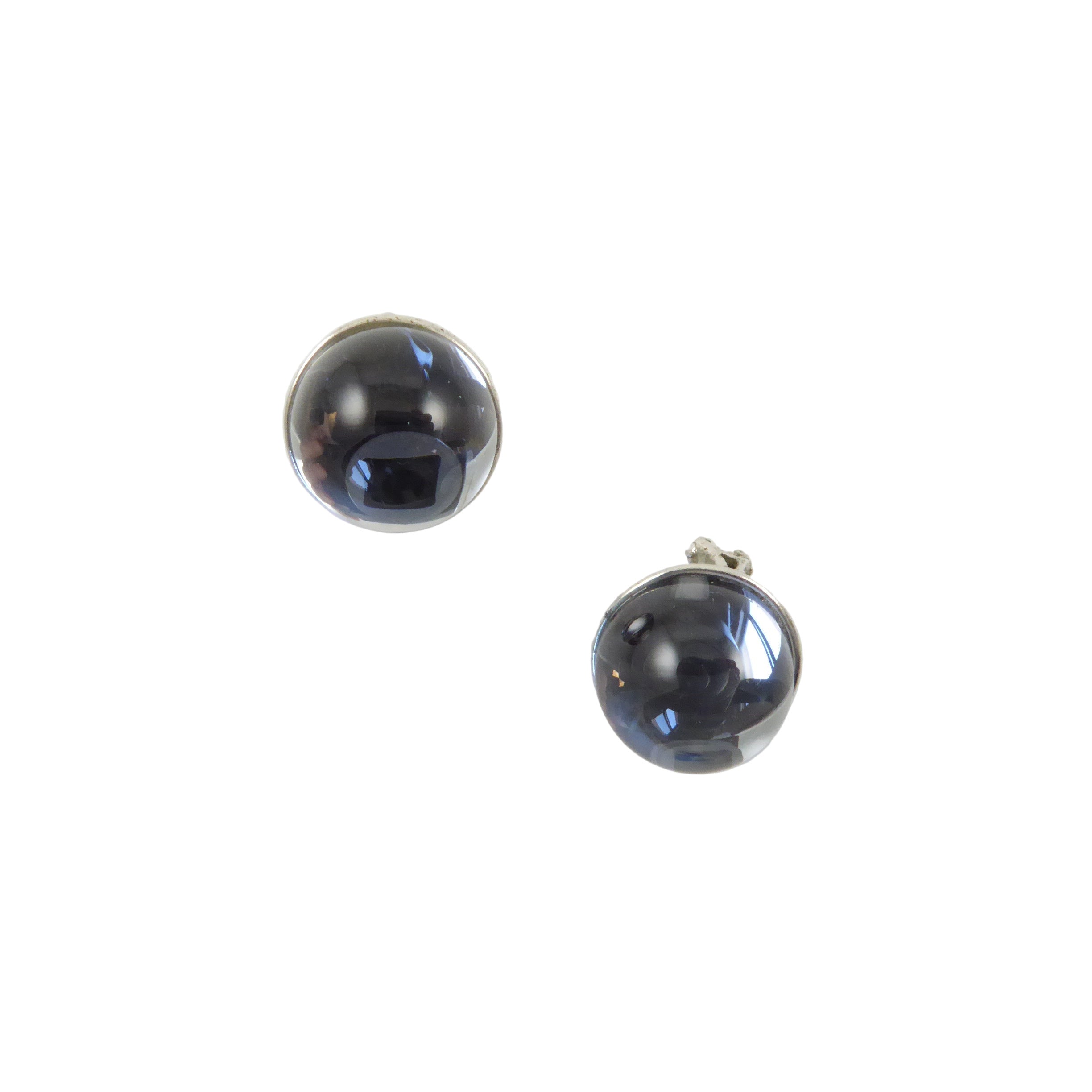 Baccarat Crystal Earrings Set in Sterling