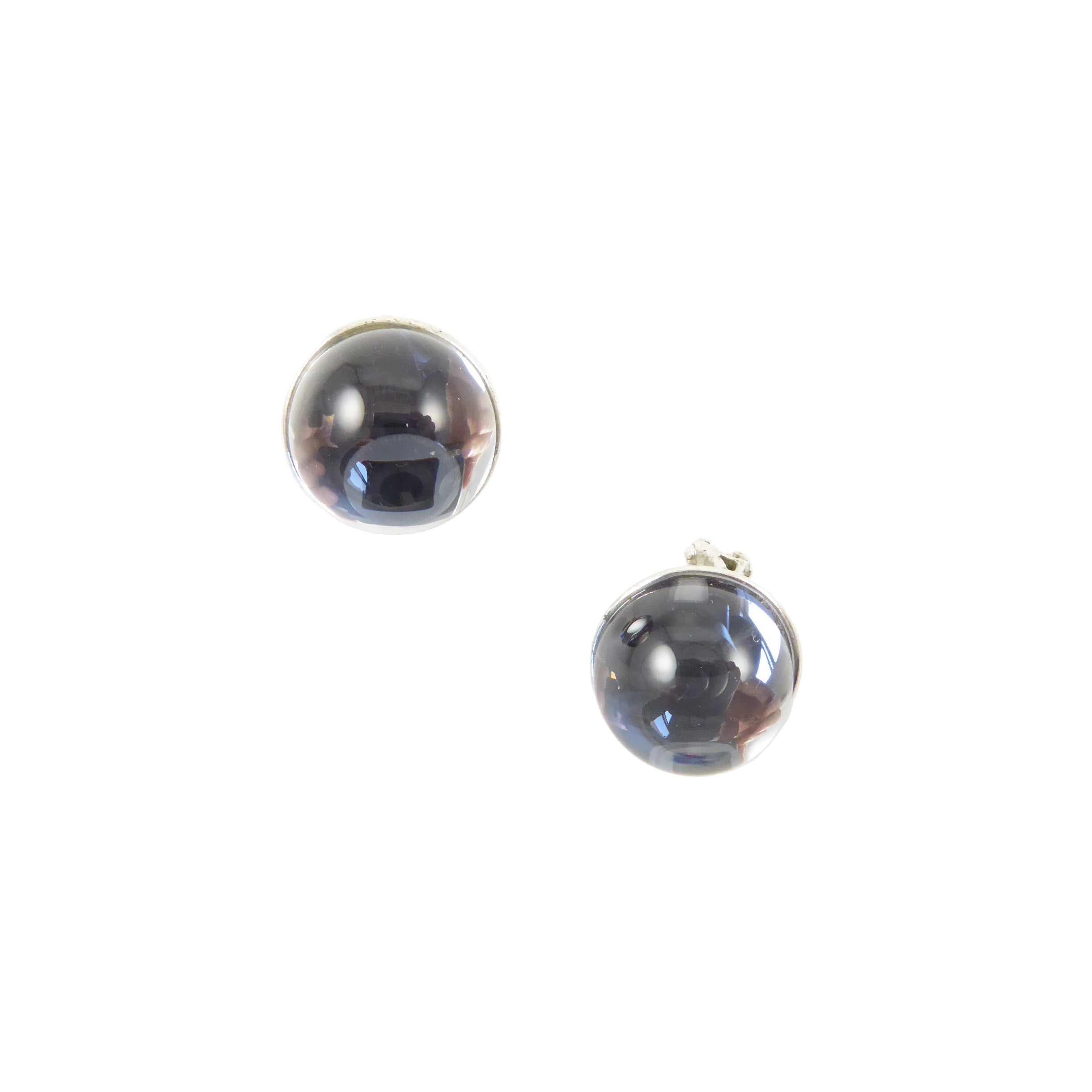 Baccarat Crystal Earrings Set in Sterling