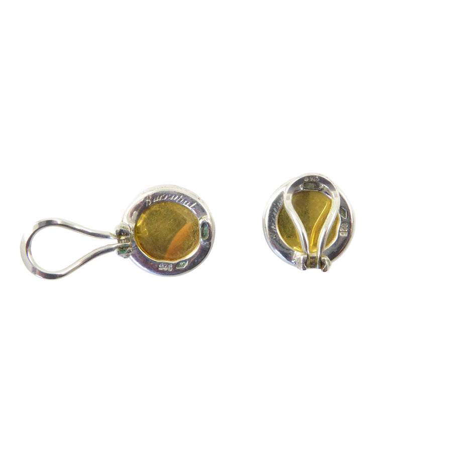 Baccarat Crystal Earrings Set in Sterling