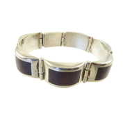 Wood and Silver Mexican Bracelet