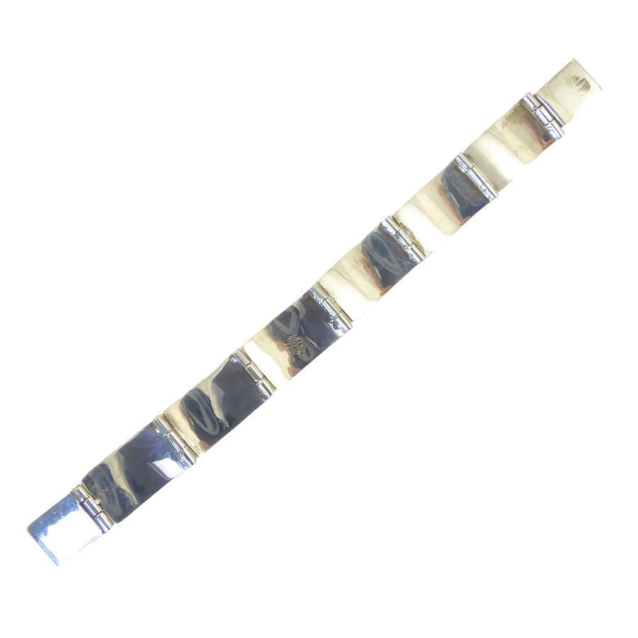 Wood and Silver Mexican Bracelet