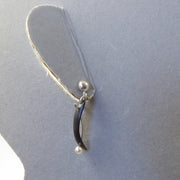 Wood and silver earrings by Lawrence Martin Kling