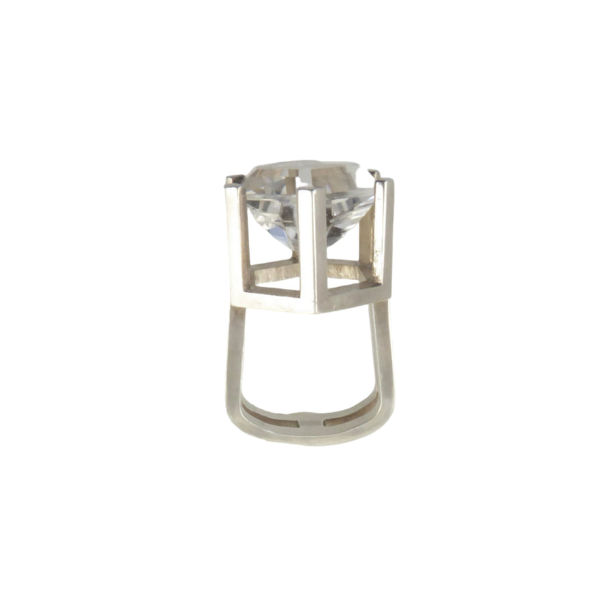 Rey Urban Rock Crystal and Sterling Ring