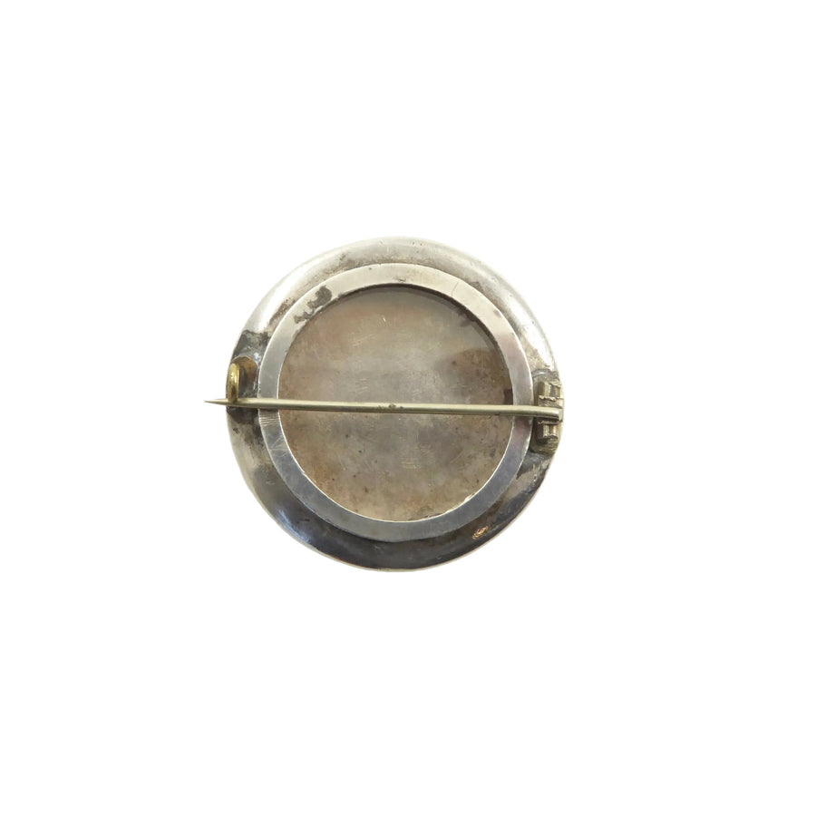 Victorian Japonesque Silver Brooch