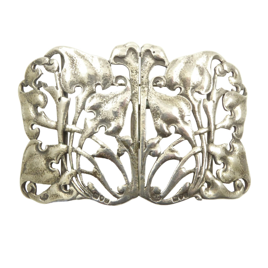 William Comyns Arts and Crafts Sterling Buckle Brooch