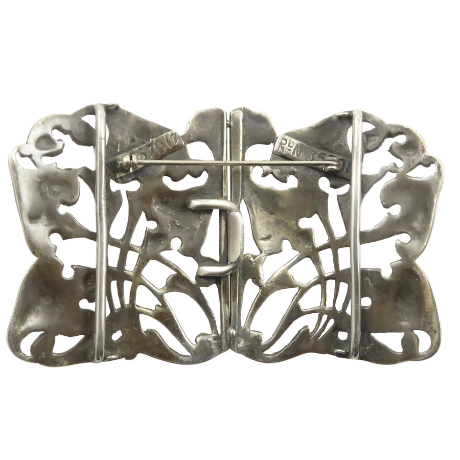 William Comyns Arts and Crafts Sterling Buckle Brooch
