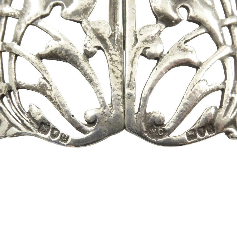 William Comyns Arts and Crafts Sterling Buckle Brooch