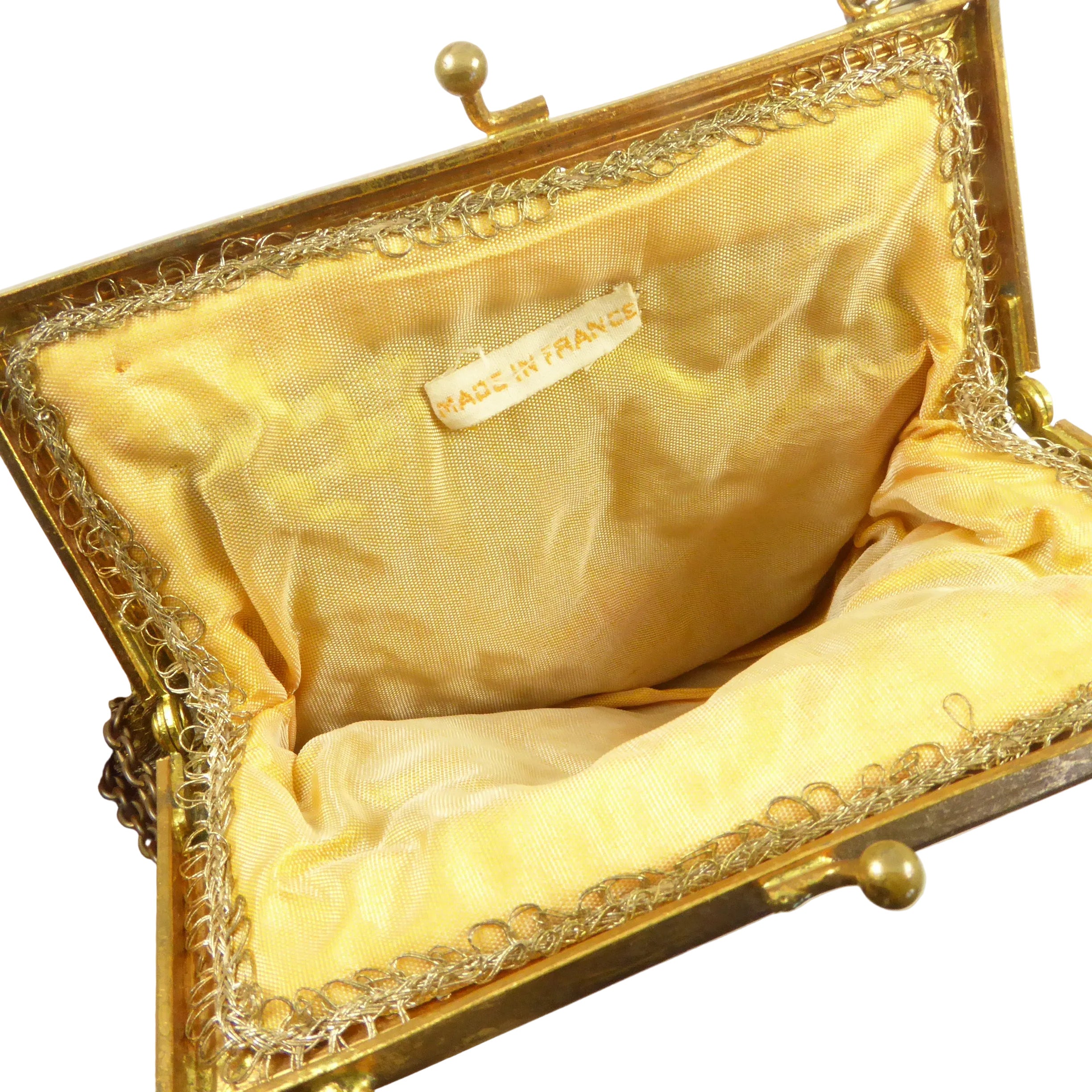 French Art Deco Metallic Embroidered Evening Purse