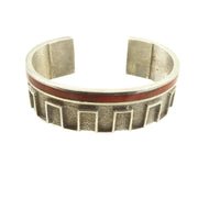 Tufa Cast Cuff with Turquoise and Spiny Oyster Shell