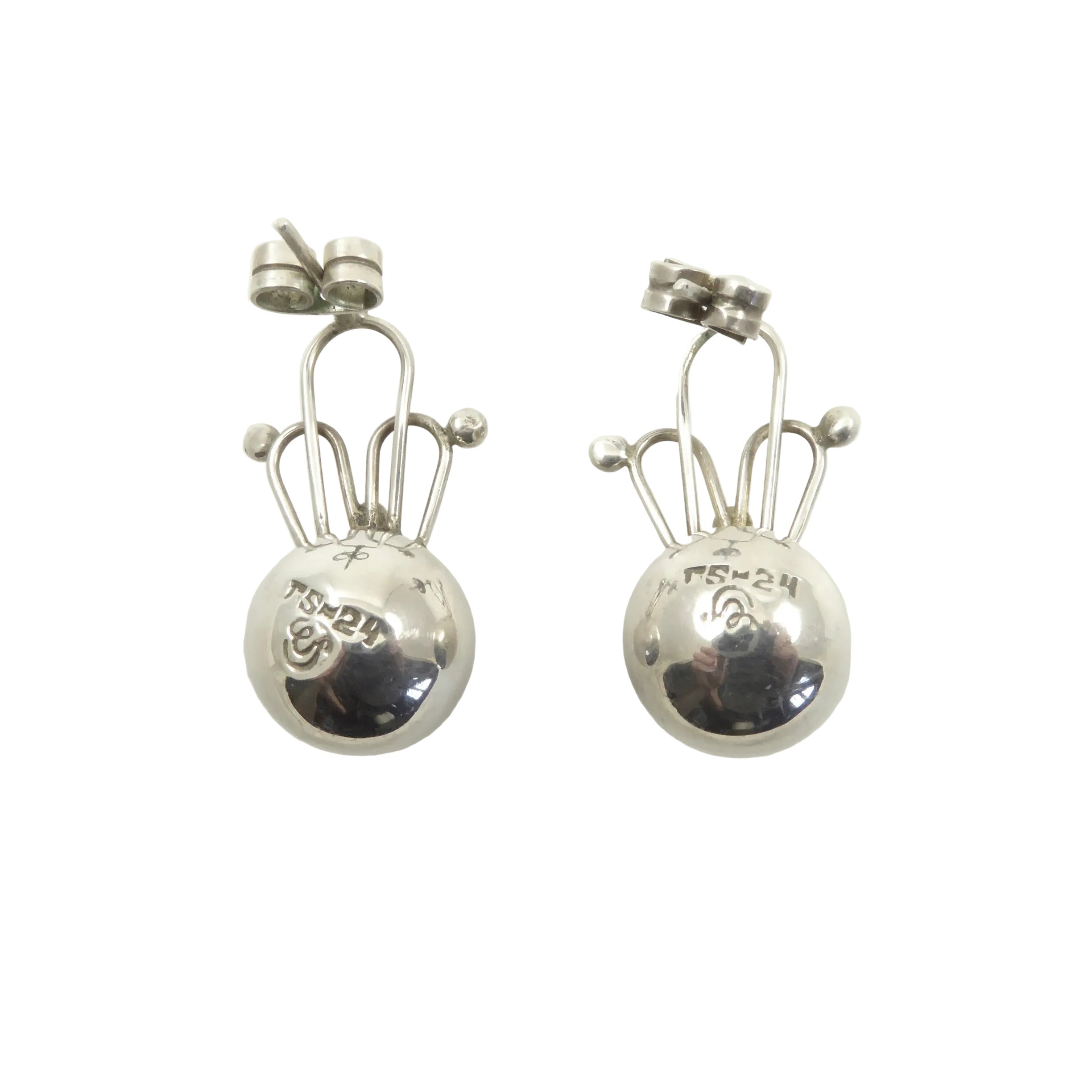 Sucesores de Spratling Crown Earrings