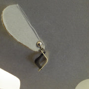 Silver and Wood Earrings by Lawrence Martin Kling