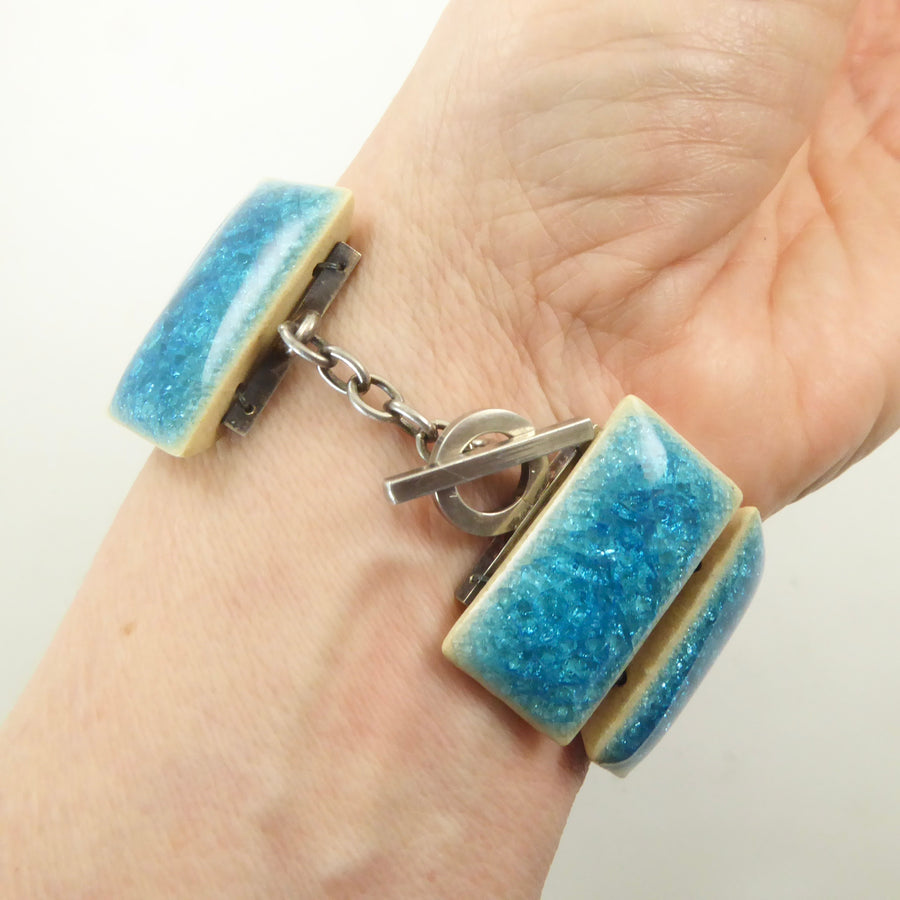 Ole Bjorn Kruger Ceramic and Silver Bracelet