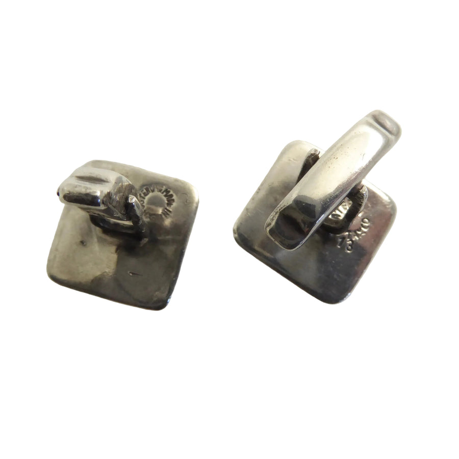 Wood and Silver Mexican Cufflinks by Sigi Pineda