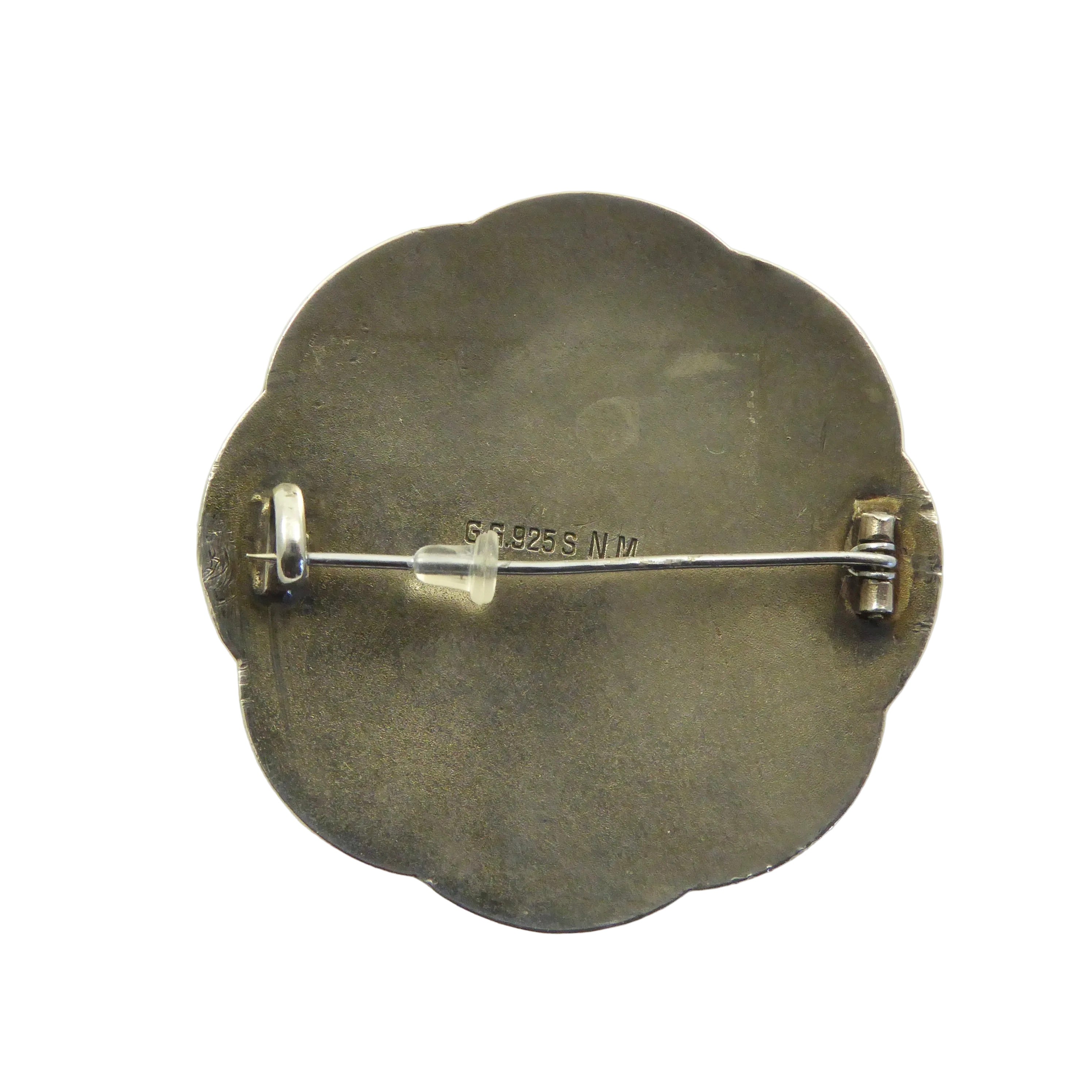 Gustav Gaudernack Enamel Brooch
