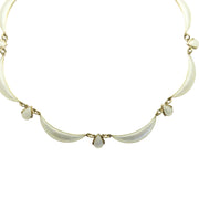 Volmer Bahner White Enamel Necklace