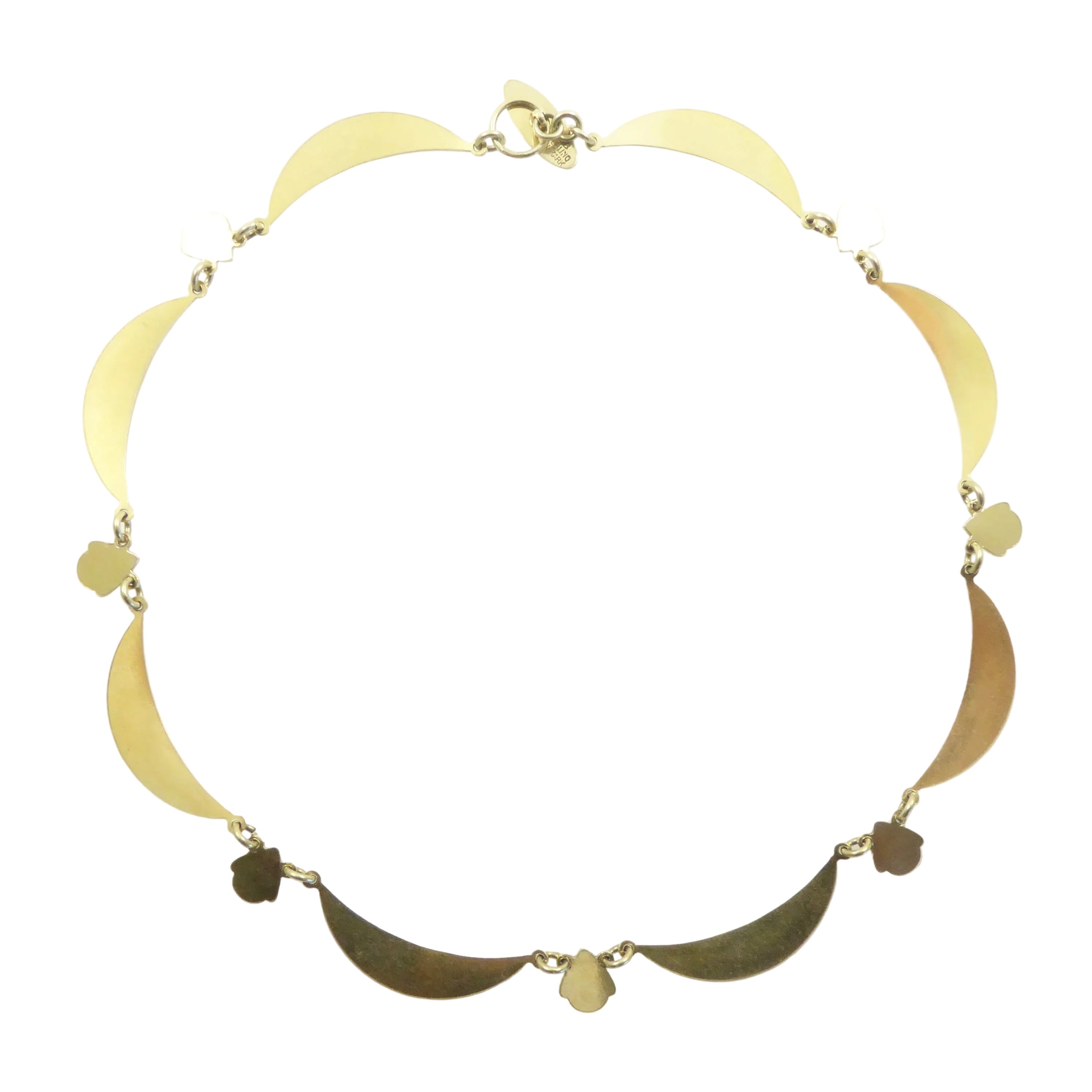 Volmer Bahner White Enamel Necklace
