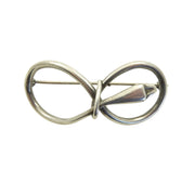 Antique Silver Infinity Snake Brooch