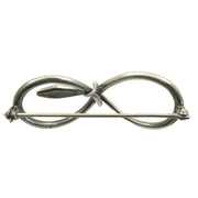 Antique Silver Infinity Snake Brooch